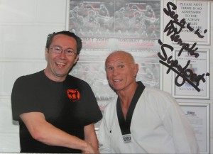 Massimo Gaetani (left) and Bill "Superfoot" Wallace